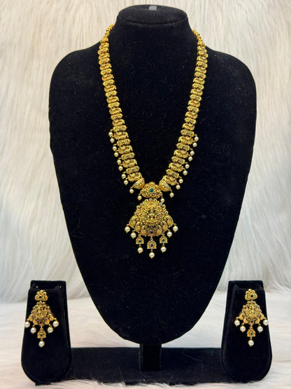 Antique Lakshmi Temple Je Necklace Set | SSAL86