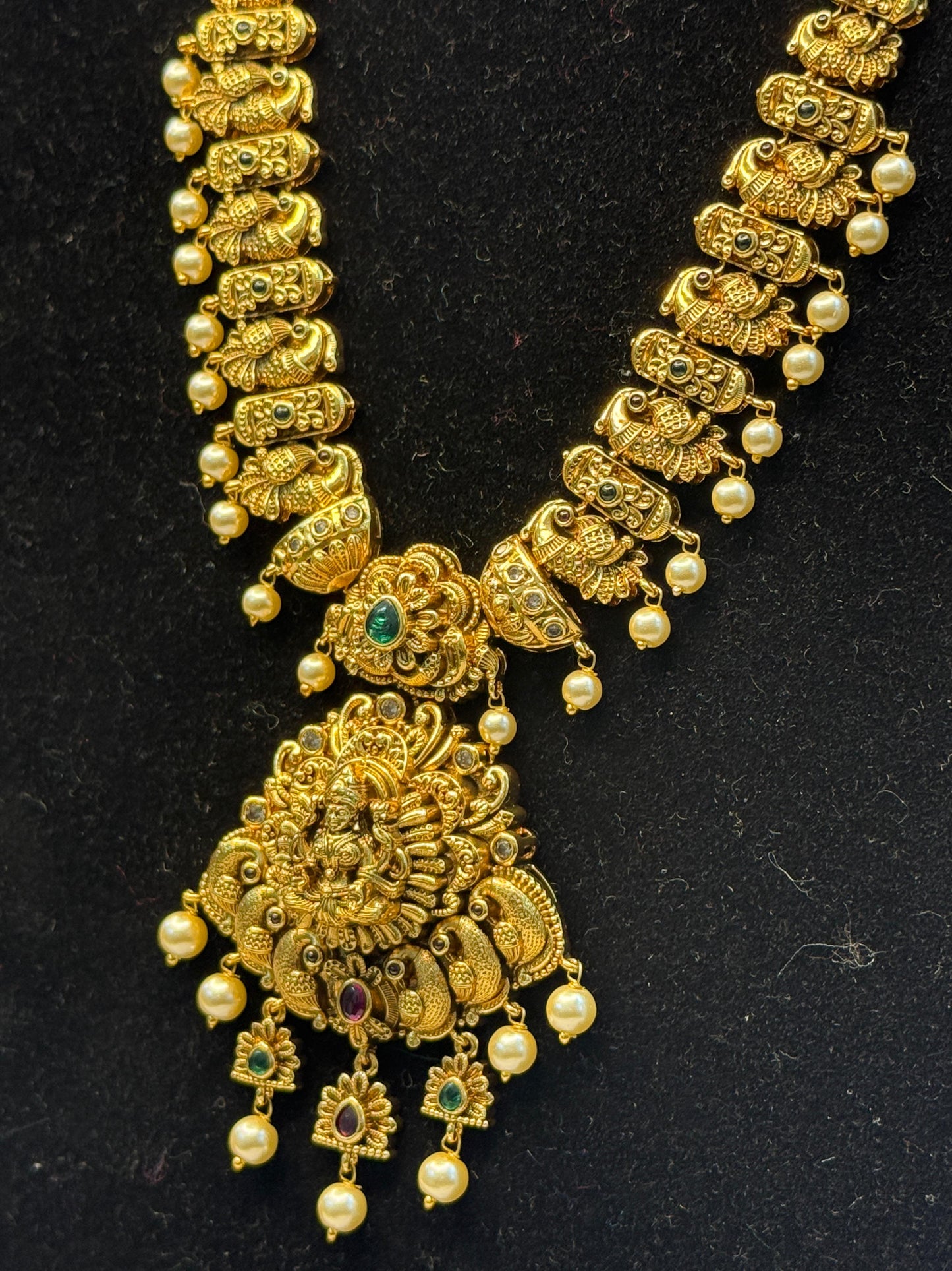 Antique Lakshmi Temple Je Necklace Set | SSAL86