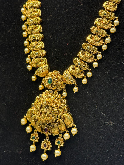 Antique Lakshmi Temple Je Necklace Set | SSAL86