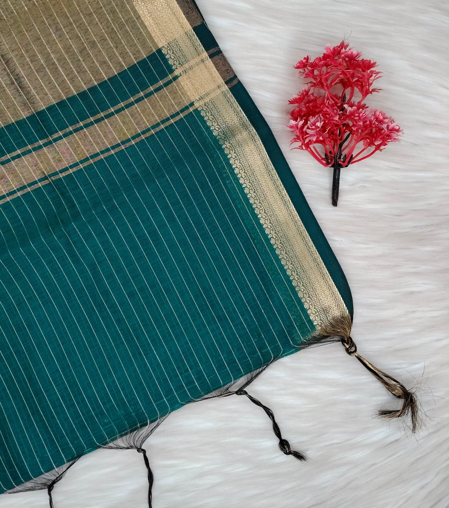 Cotton Checked Oaks Saree | SSCC436