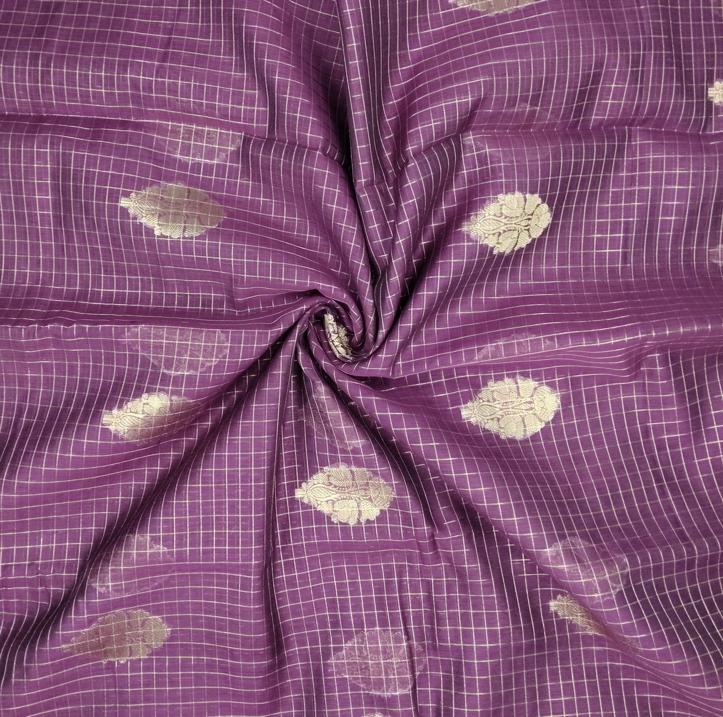 Cotton Checked Oaks Saree | SSCC436