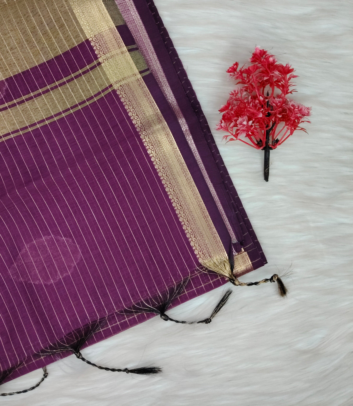 Cotton Checked Oaks Saree | SSCC436