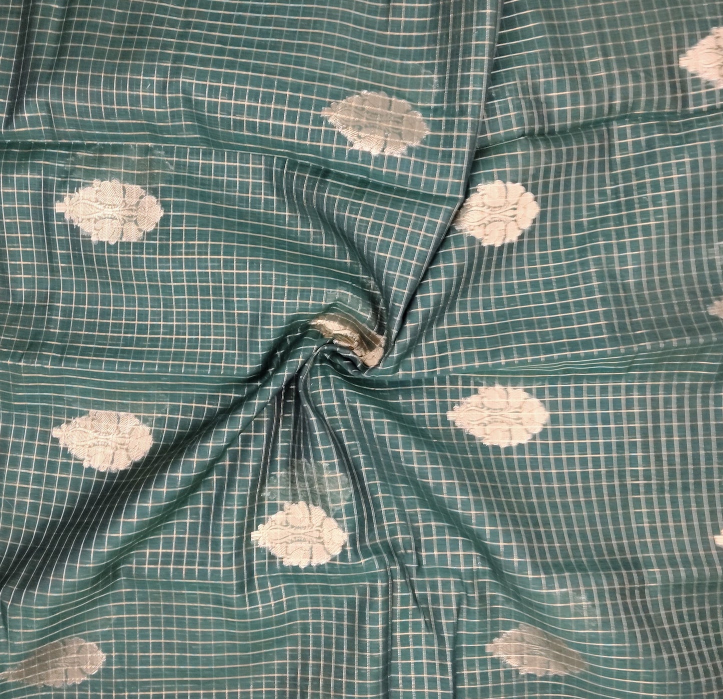 Cotton Checked Oaks Saree | SSCC436