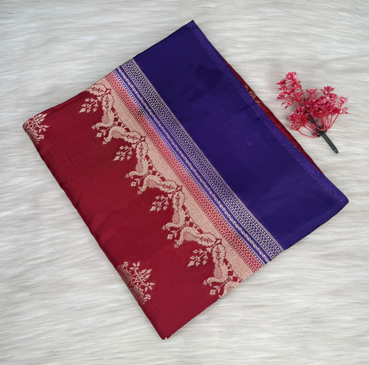 Viscose Contrast Saree | SSVC456