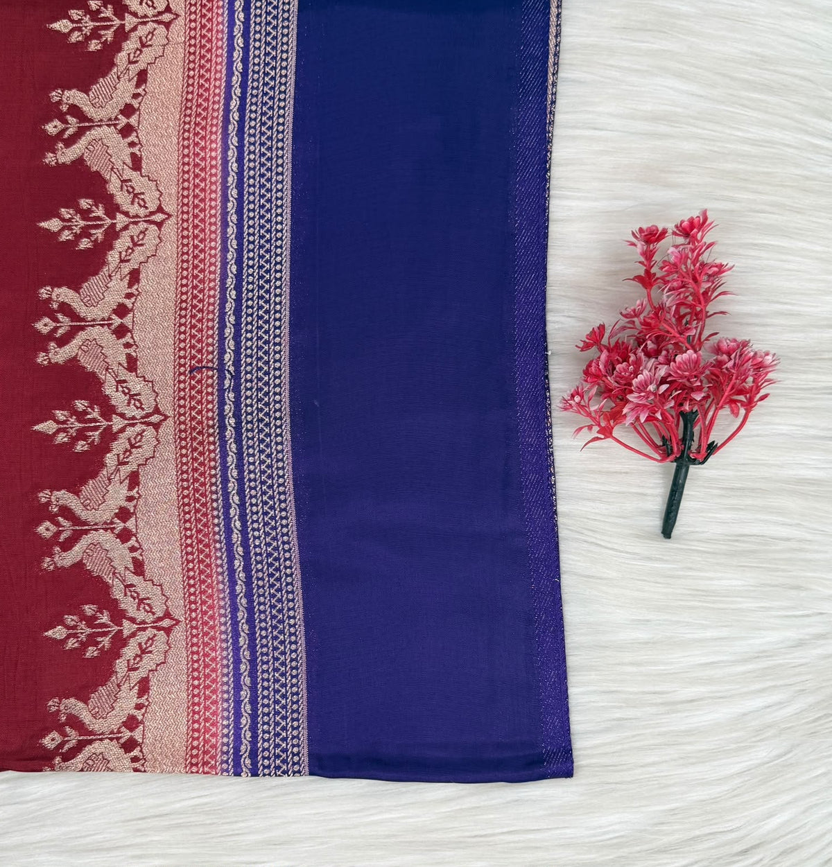 Viscose Contrast Saree | SSVC456