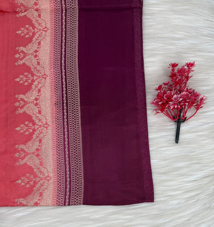 Viscose Contrast Saree | SSVC456