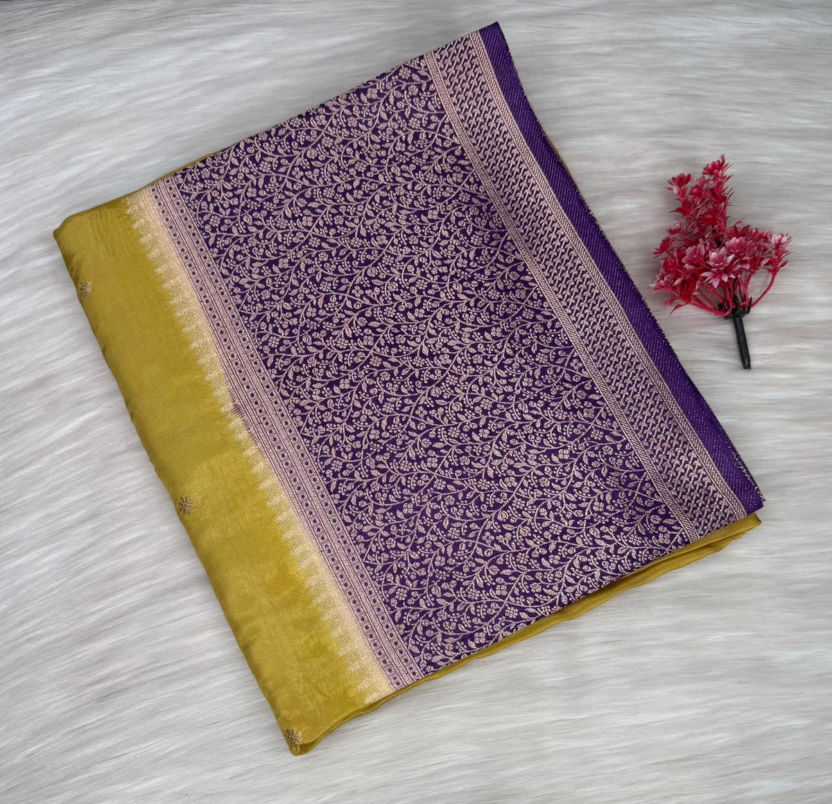 Viscose Contrast Saree | SSVC456