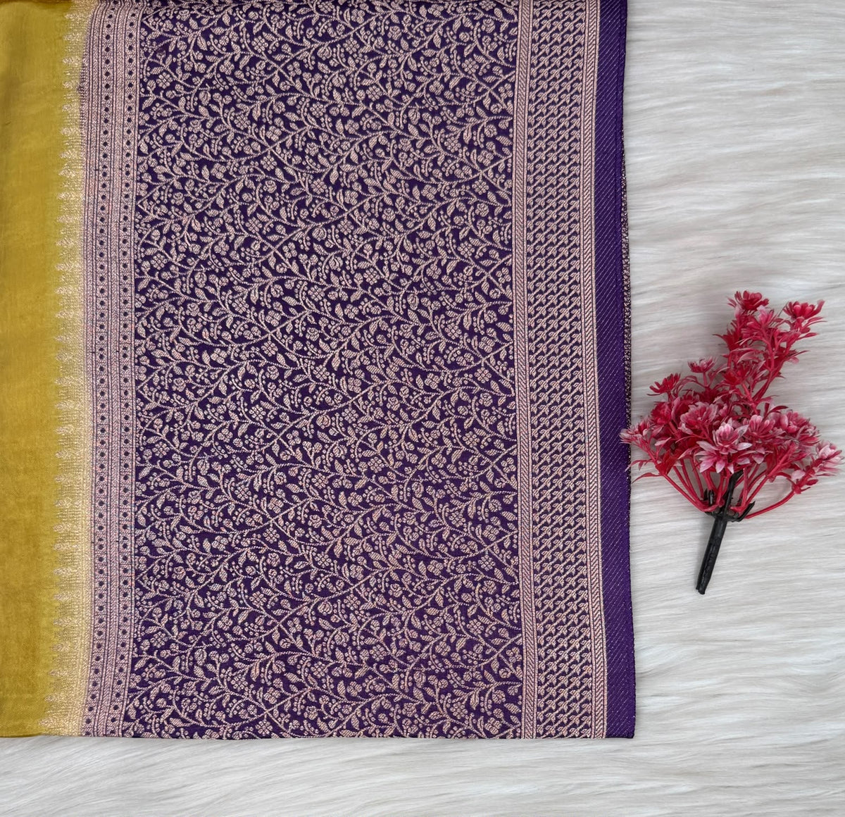 Viscose Contrast Saree | SSVC456