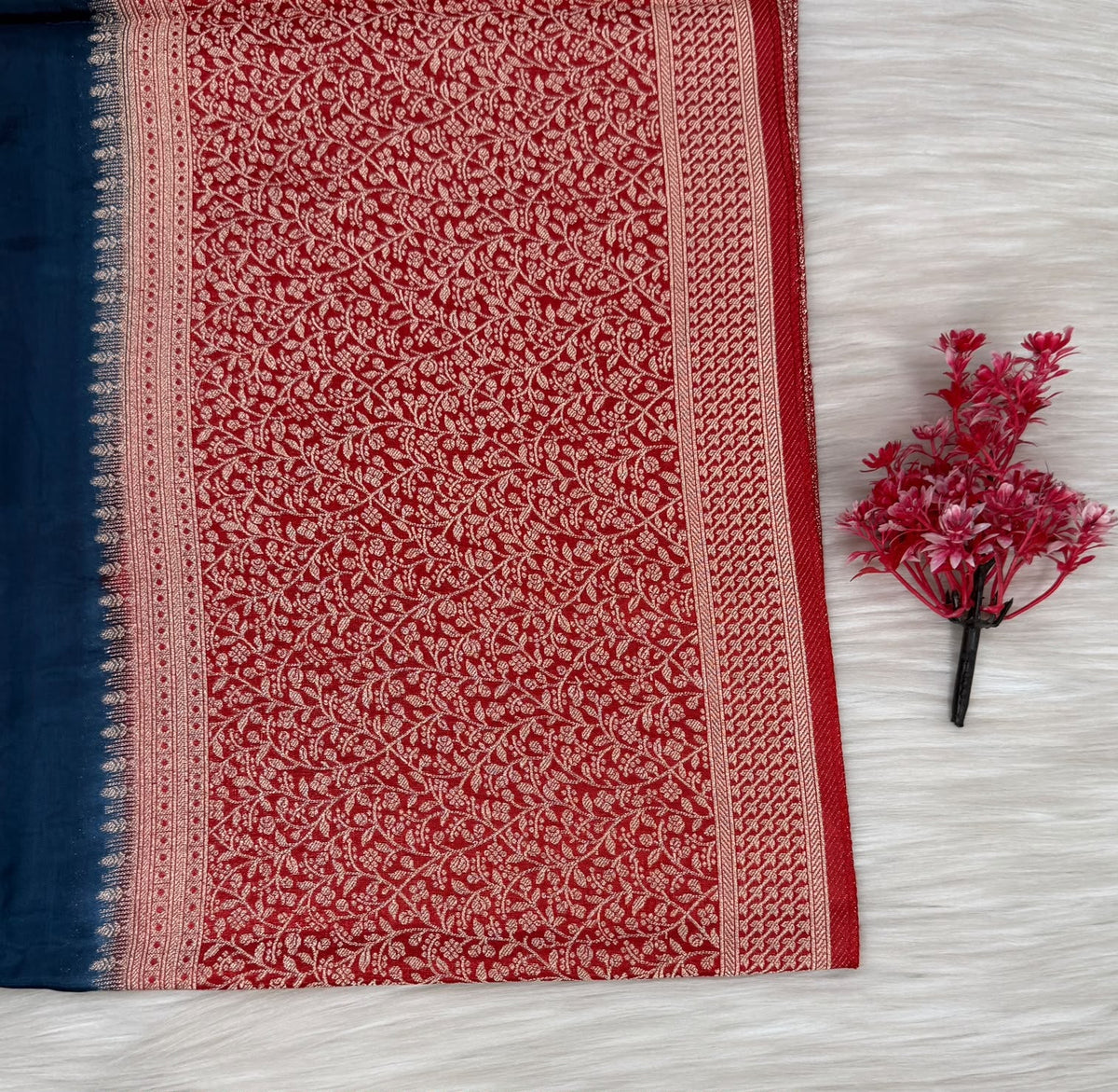 Viscose Contrast Saree | SSVC456