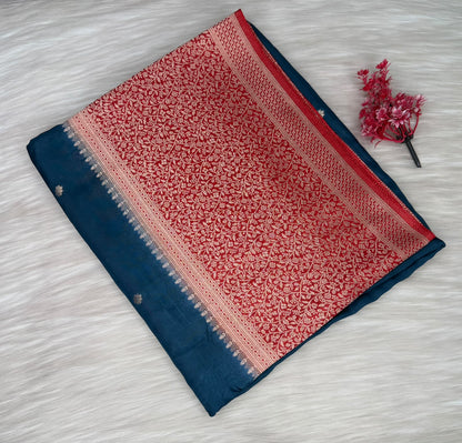 Viscose Contrast Saree | SSVC456