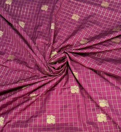 Cream Check Saree | SSCC458