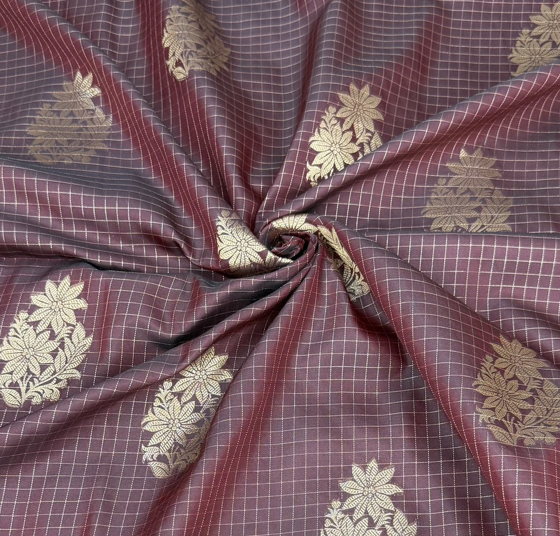 Soft Silk Check Saree | SSSC469