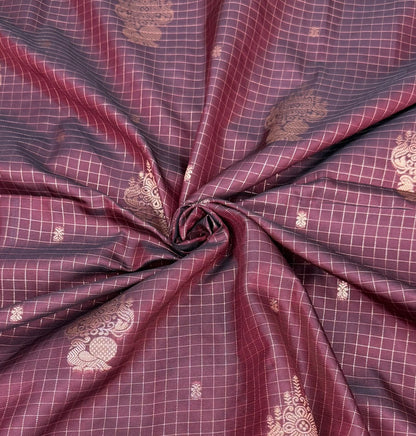 Soft Silk Check Saree | SSSC469