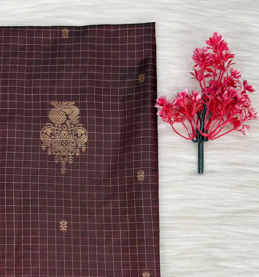 Soft Silk Check Saree | SSSC469