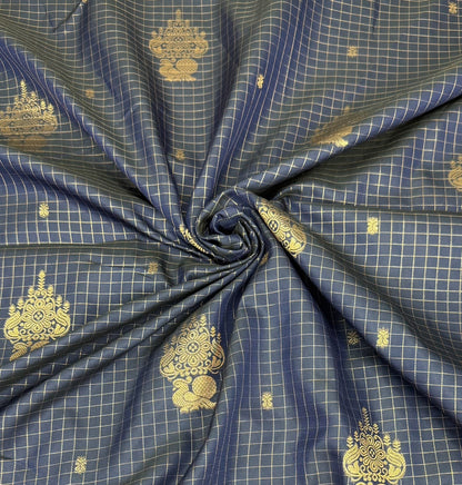 Soft Silk Check Saree | SSSC469