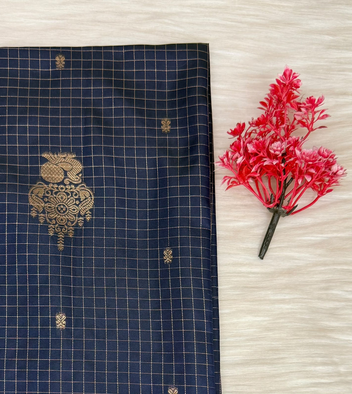 Soft Silk Check Saree | SSSC469