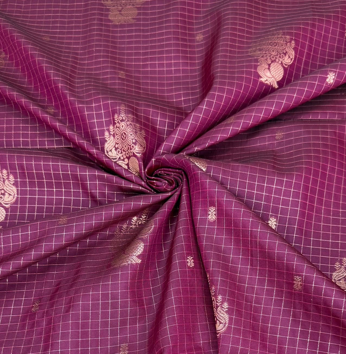 Soft Silk Check Saree | SSSC469