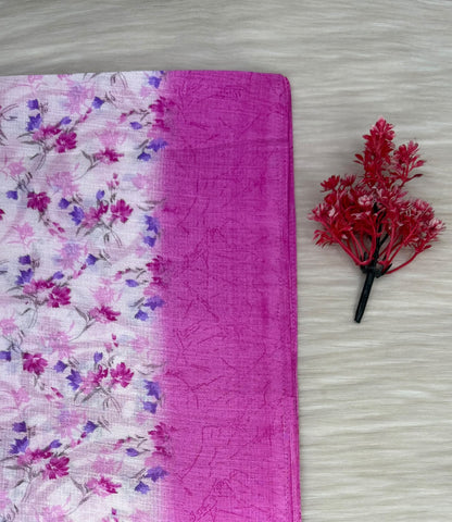 Linen Cotton Blend Saree | SSLC470