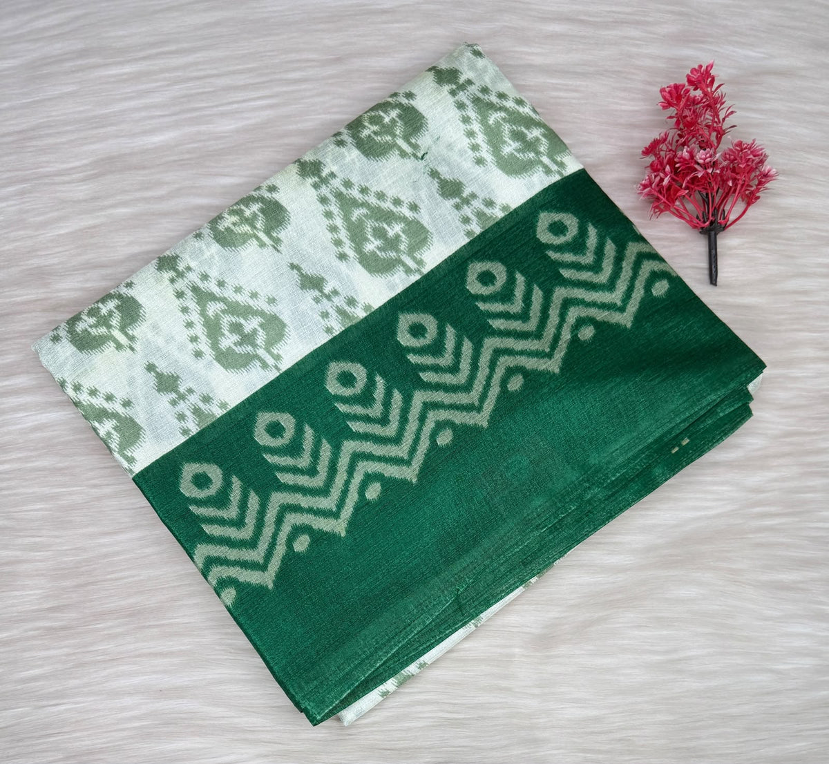 Warli Print Linen Saree | SSWP471