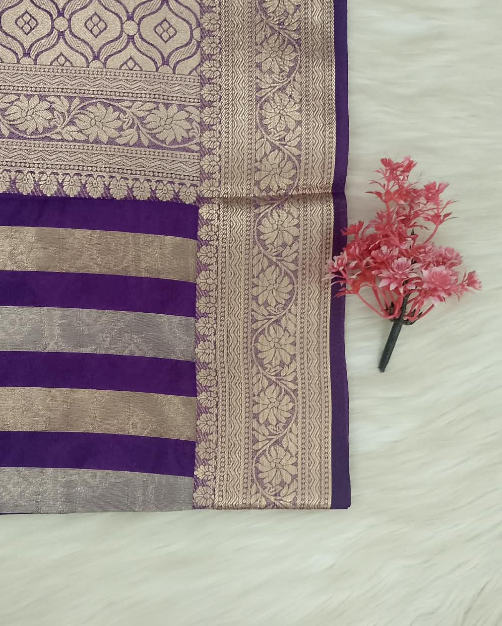 Stripe Tussar Saree | SSST477