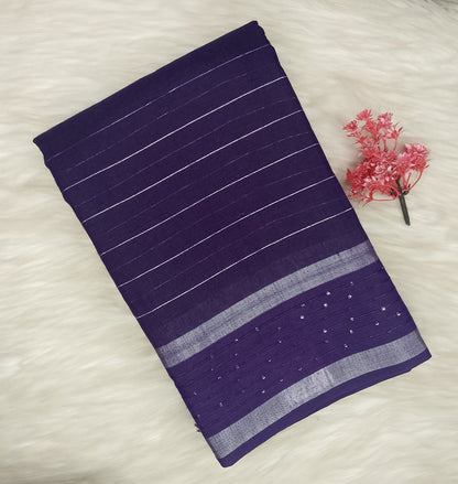 Linen Cotton Saree | SSLC490