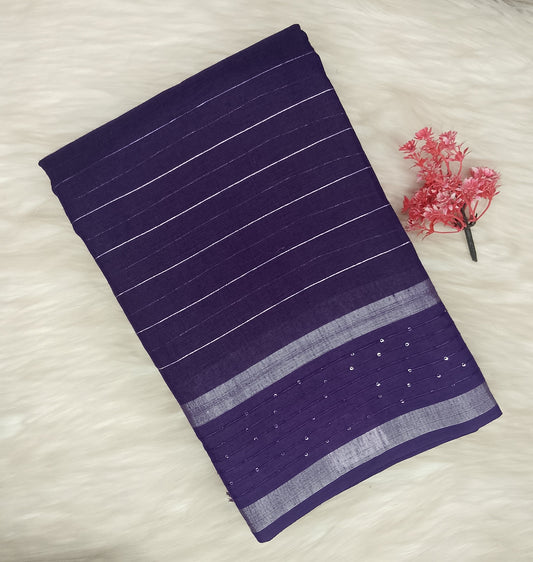 Linen Cotton Saree | SSLC490