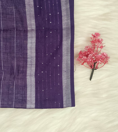 Linen Cotton Saree | SSLC490