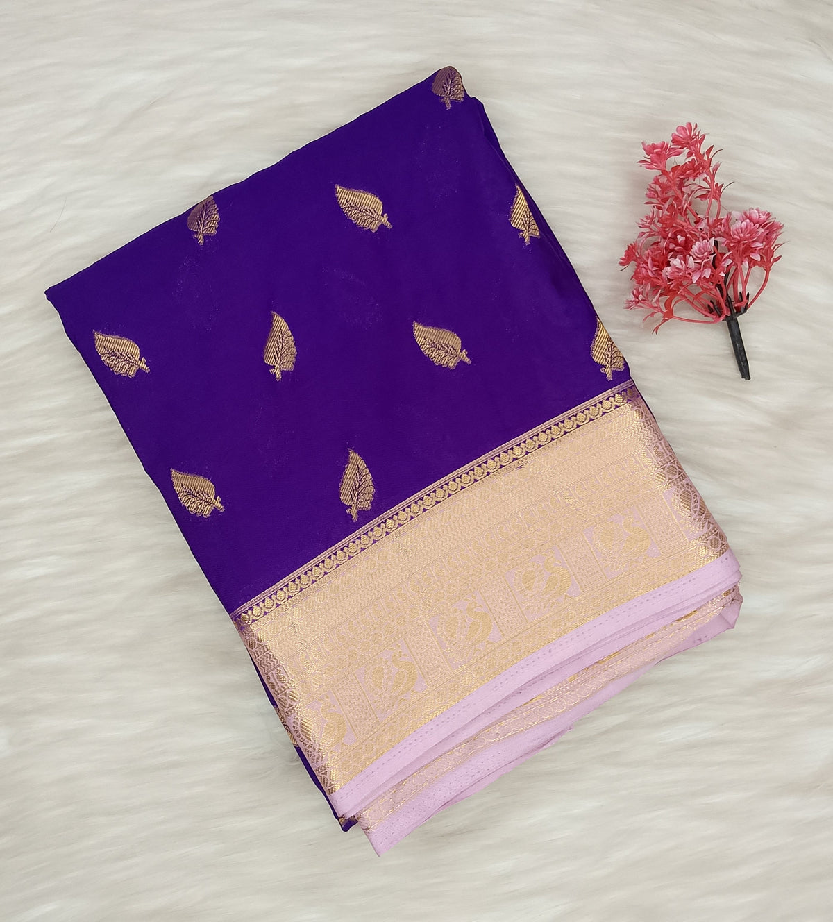 Mysore Crepe Silk Saree | SSMC491