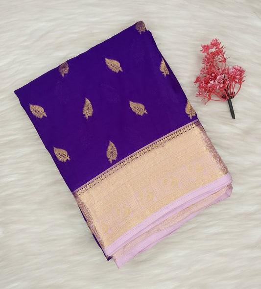 Mysore Crepe Silk Saree | SSMC491