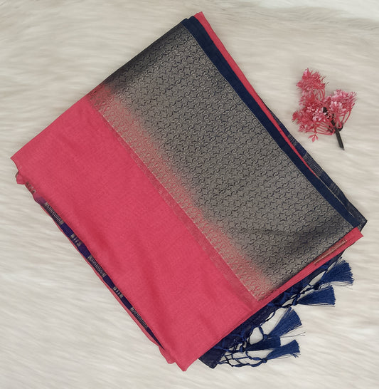 Linen Cotton Silk Saree | SSLC493