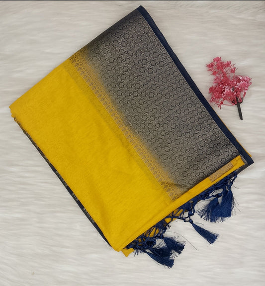 Linen Cotton Silk Saree | SSLC493