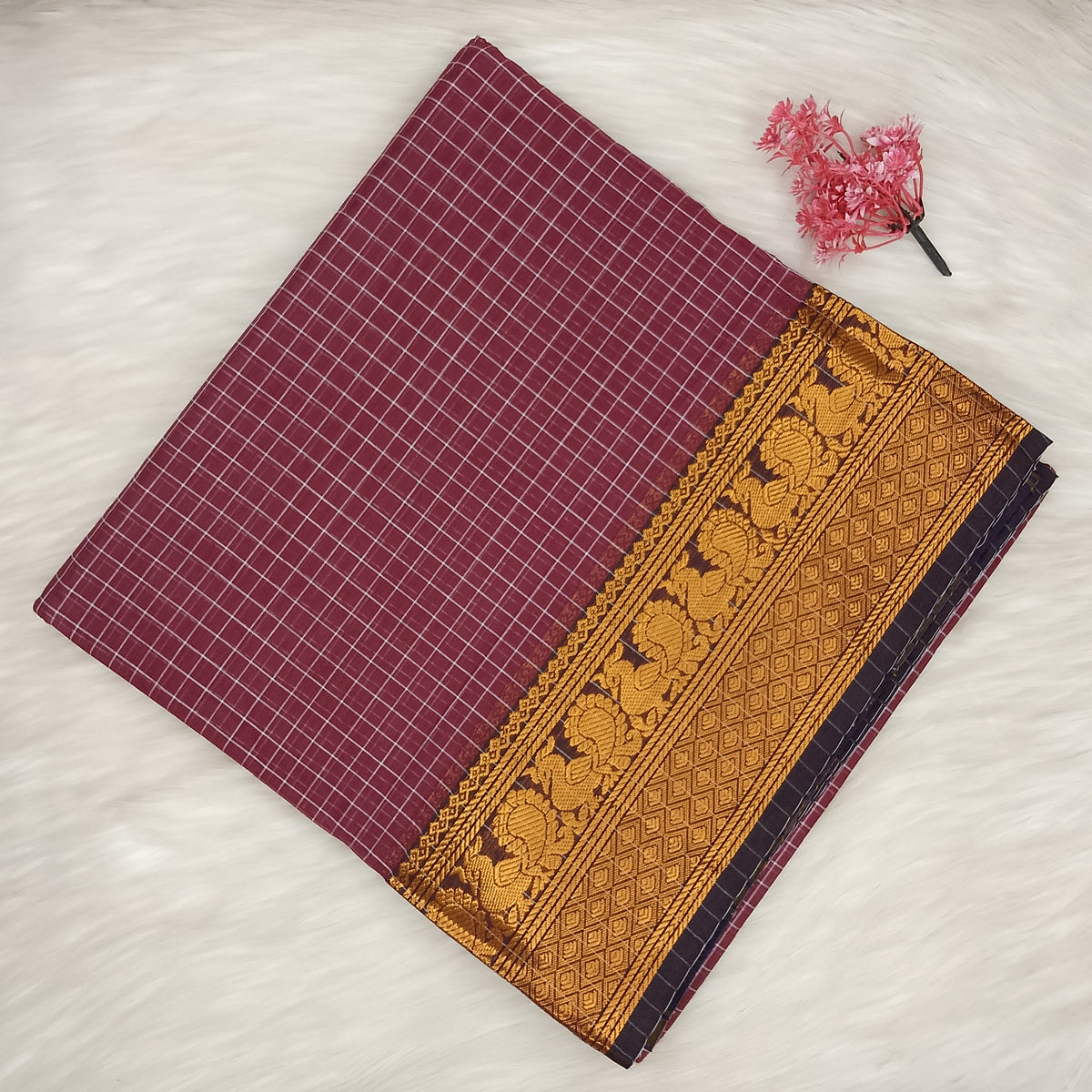 Kalyani Cotton Checks Saree | SSKC495