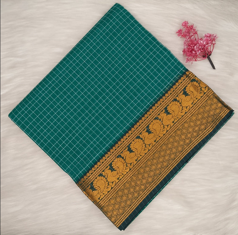 Kalyani Cotton Checks Saree | SSKC495