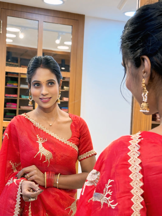 Crush Deer Saree | SSCD263