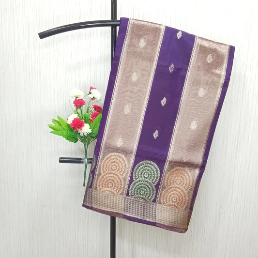 Banarasi Tissue Wine Saree | SSBT322