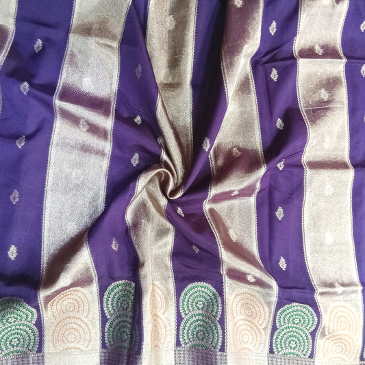 Banarasi Tissue Wine Saree | SSBT322