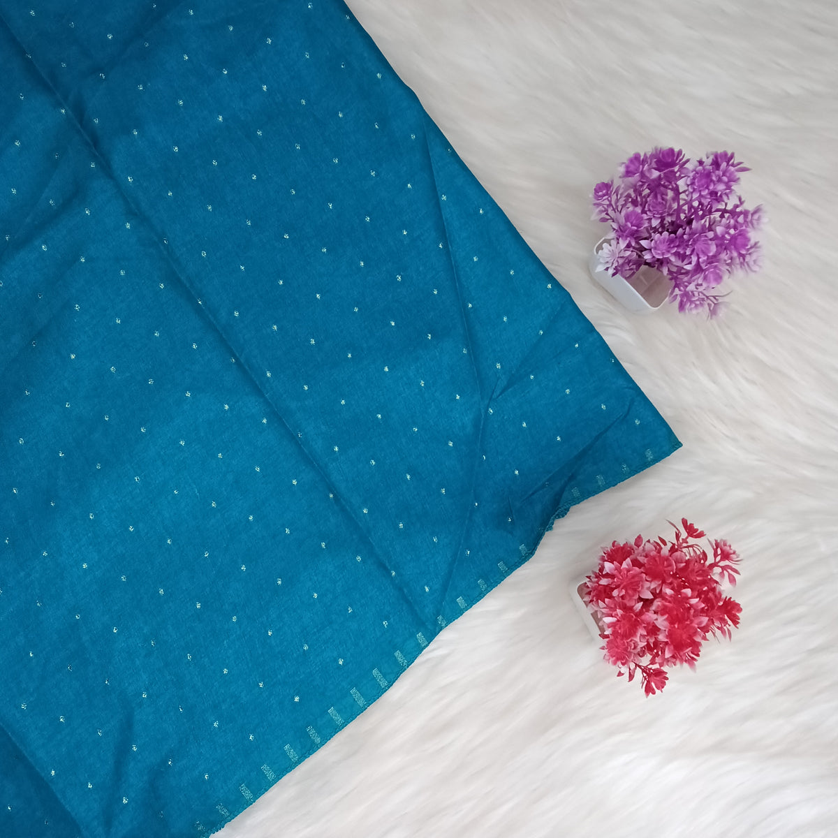 Ajrakh Style Elephant Print Saree | SSEP331