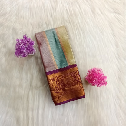 Antique Gold Kanchi Silk Saree | SSEP334