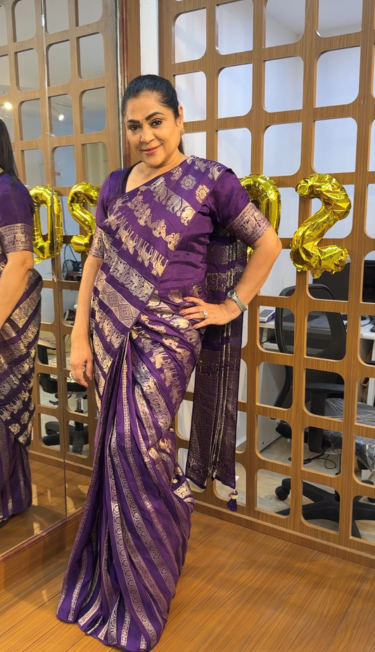 Banarasi Silk Zip & Go Saree | SSZG296