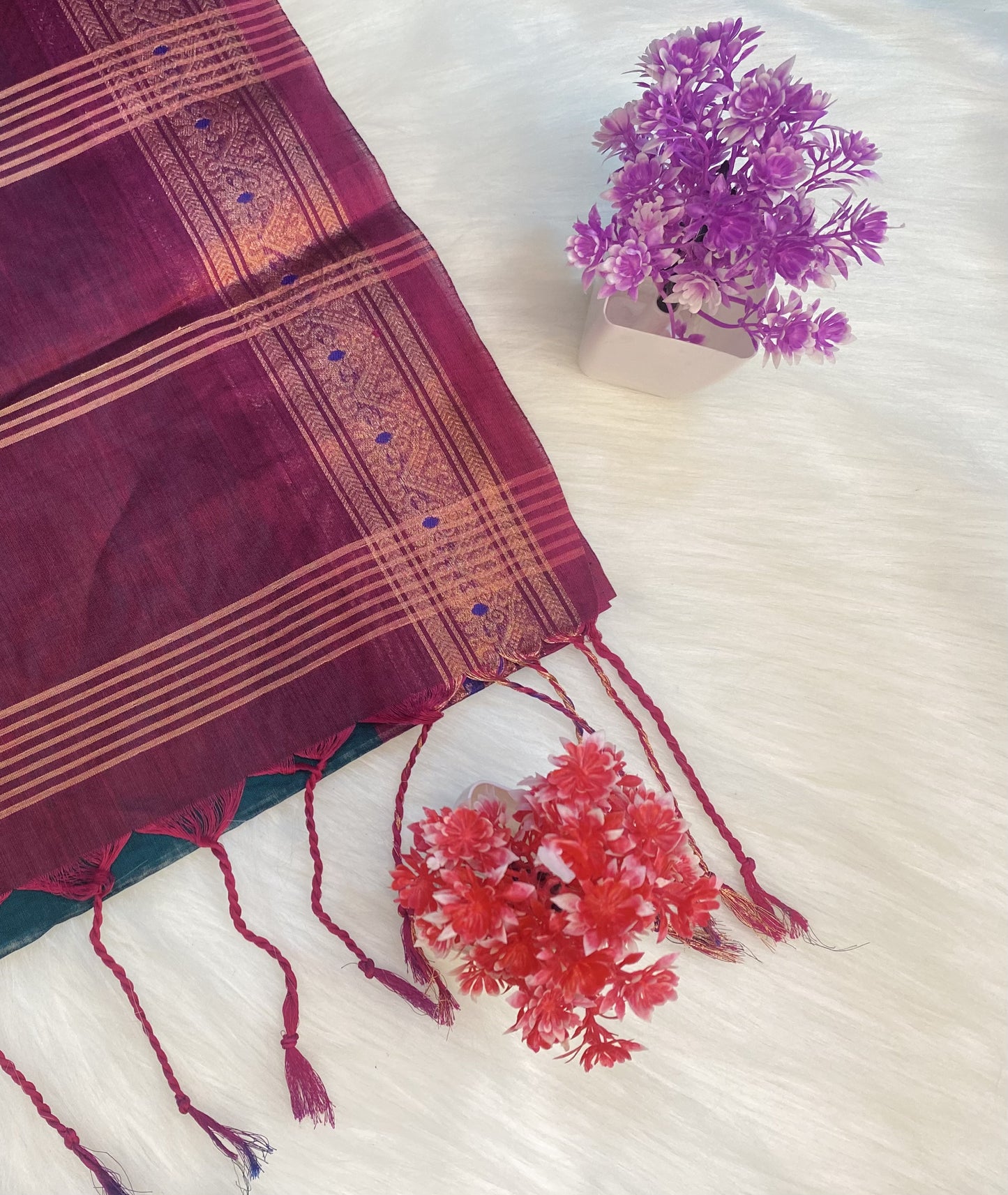 Rich Temple Cotton Saree | SSCS171