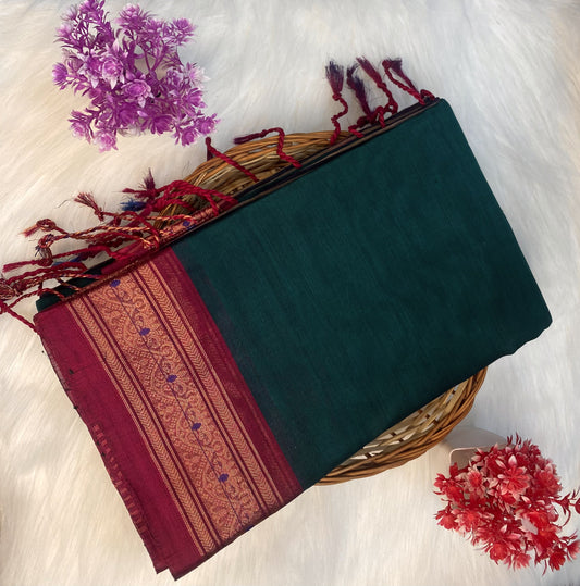 Rich Temple Cotton Saree | SSCS171