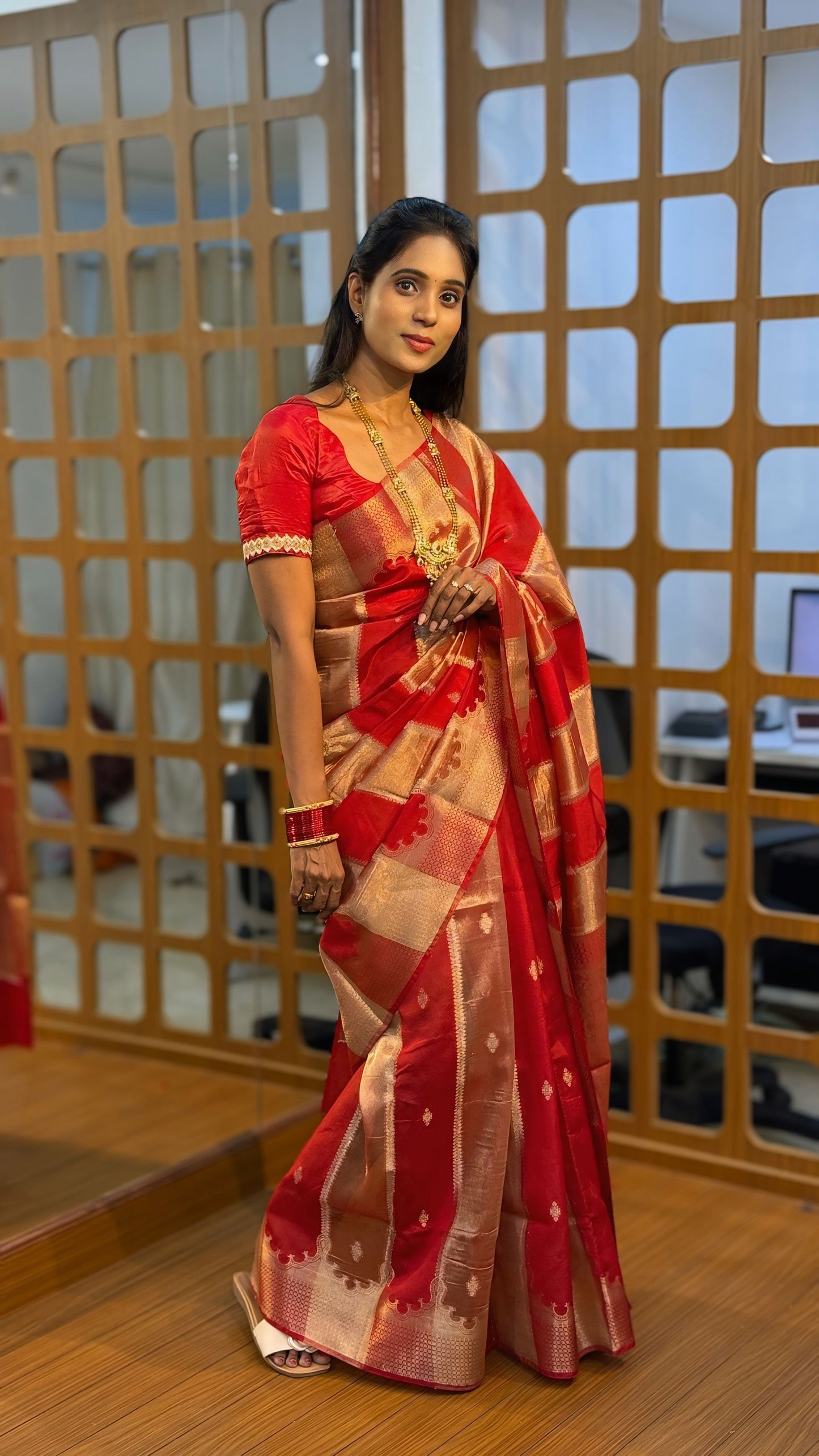 Fancy Tissue Zari Saree | SSTZ348