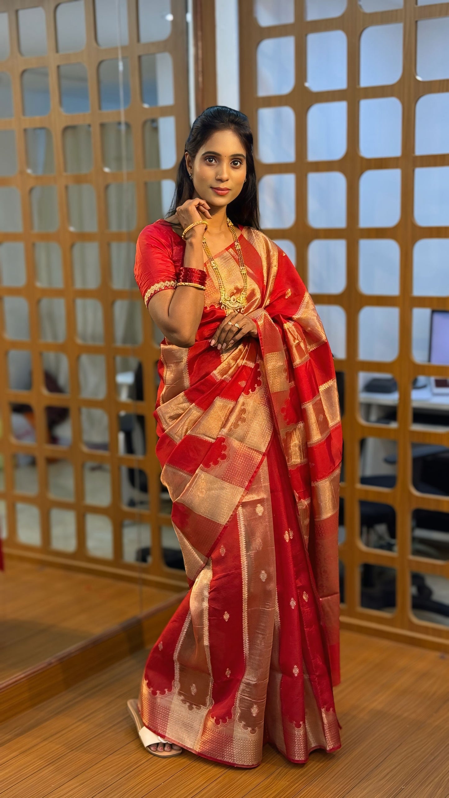 Fancy Tissue Zari Saree | SSTZ348