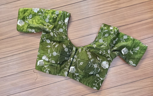 Readymade Blouse Olive Green  | SSRB316