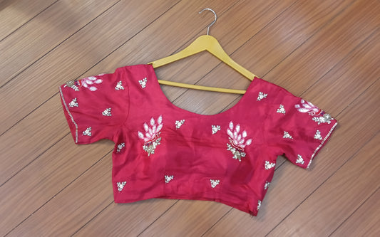 Readymade Blouse Maroon  | SSRB316