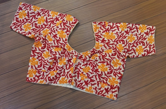 Readymade Blouse Red & Orange | SSRB316