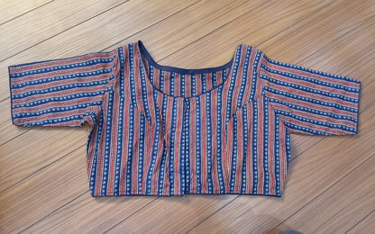 Readymade Blouse Blue Red | SSRB316