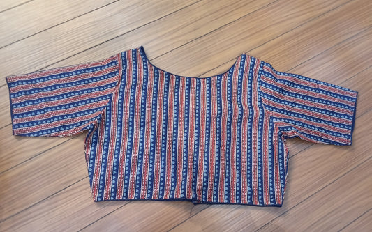 Readymade Blouse Blue Red | SSRB316