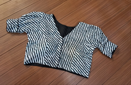 Readymade Blouse Black White | SSRB316