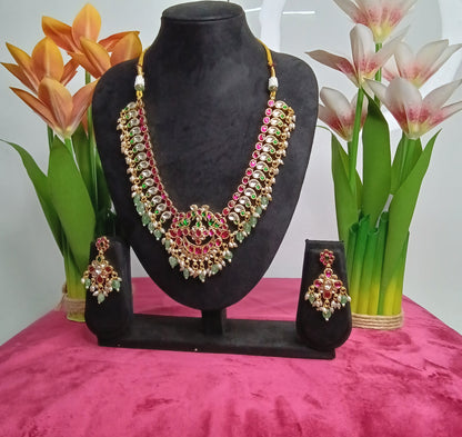 Kundan Necklace & Earrings Set  | SSKN003